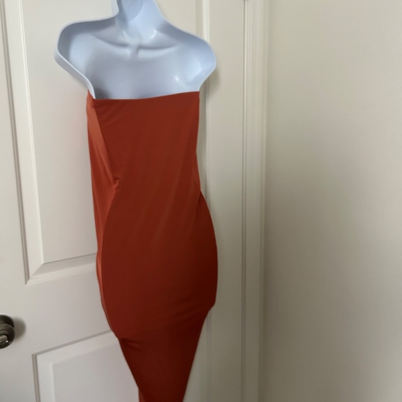 Sexy Orange high Slit Tube Dress -size XS - Picture 5 of 5